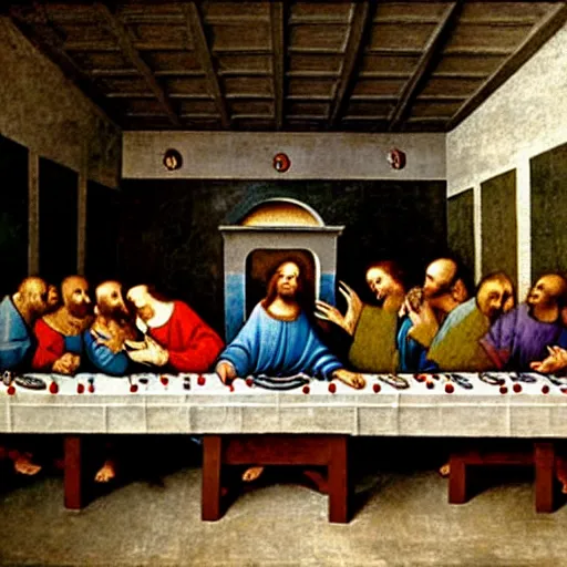 Image similar to The Last Supper painting by Hieronymus Bosch