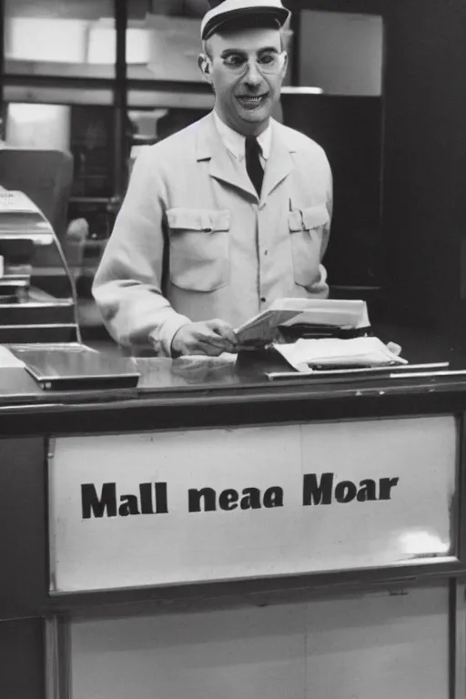 Image similar to a 5 0's mailman at the counter