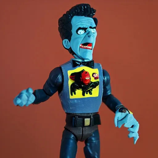 Prompt: ibid, stop motion vinyl action figure, plastic, toy, butcher billy style