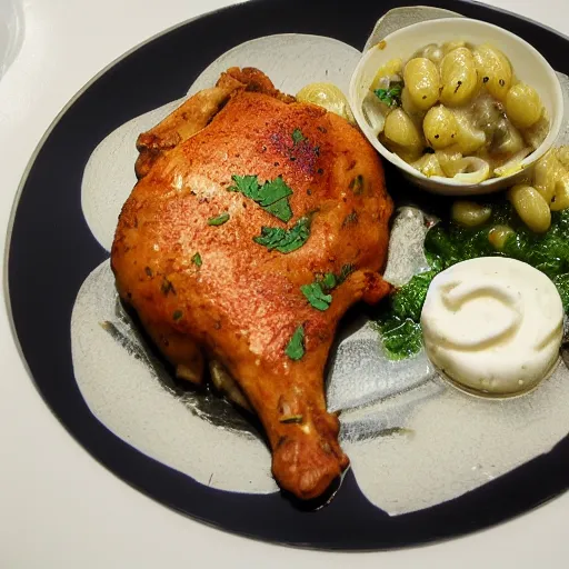 Image similar to a plastic version of chicken piccata, photograph