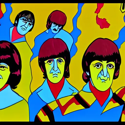 Image similar to beatles yellow submarine music video