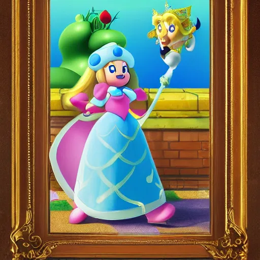 Image similar to prinzessin daisy from super mario, painted by ferdinand holger