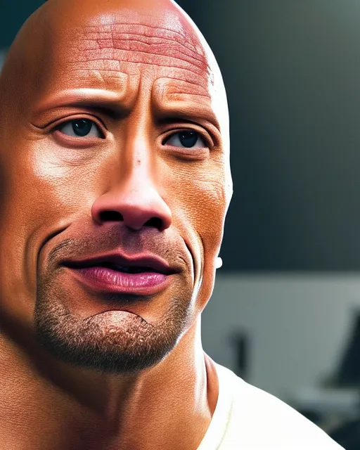 dwayne johnson raises his eyebrow, Stable Diffusion