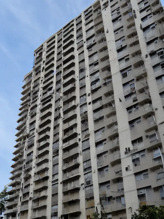 Image similar to apartment panel building photo, extreme wide shot