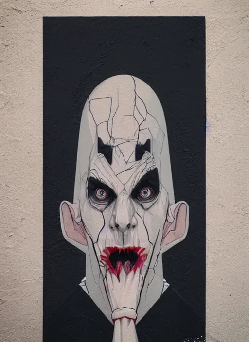 Prompt: symmetry!! portrait of nosferatu by sachin teng, organic, cables, matte painting, geometric shapes, hard edges! graffiti, street art