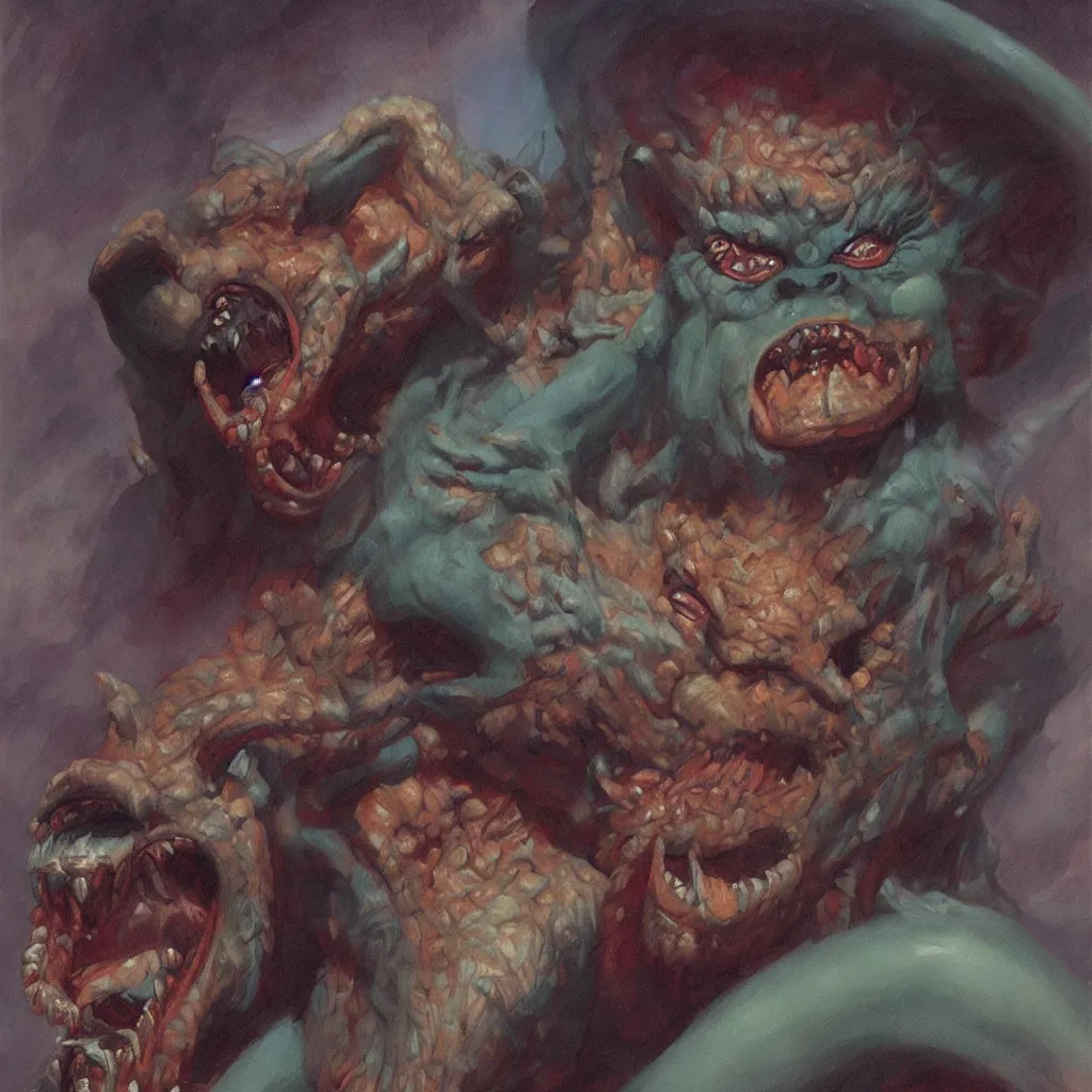 Prompt: Portrait of a Happy Monster Boy, art by Manuel Sanjulian and Boris Vallejo and Keith Parkinson, artstation