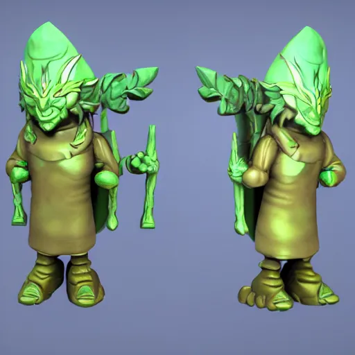 Prompt: moon lord 3d model