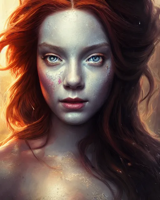 Image similar to princess ariel, hyper realistic face, beautiful eyes, fantasy art, in the style of greg rutkowski, intricate, hyper detailed, smooth