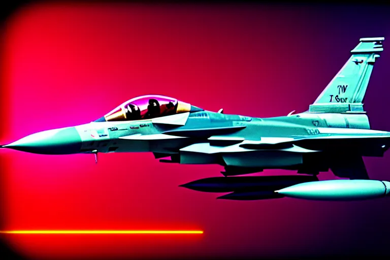 Prompt: stylized poster of an f - 1 6 fighter concept, thick neon lights, ektachrome photograph, volumetric lighting, f 8 aperture, cinematic eastman 5 3 8 4 film