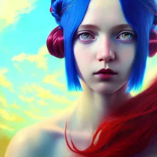 Prompt: girl by tom bagshaw, azure blue eyes and red braided hair by ilya kuvshinov, rtx reflections, octane render 1 2 8 k, extreme high intricate details by wlop, digital anime art by ross tran, wide shot, close up shot, composition by sana takeda, dramatic lighting by greg rutkowski