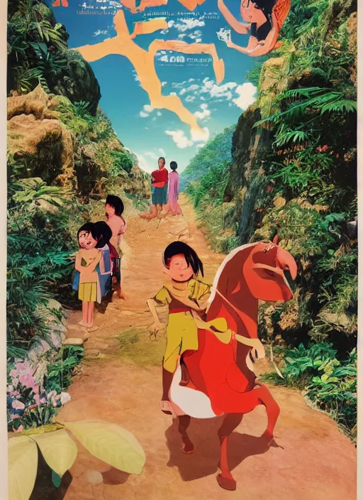 Image similar to poster for an animation film called the chinese child's journey in the philippine islands, 8 k, hd, photo by slim aarons