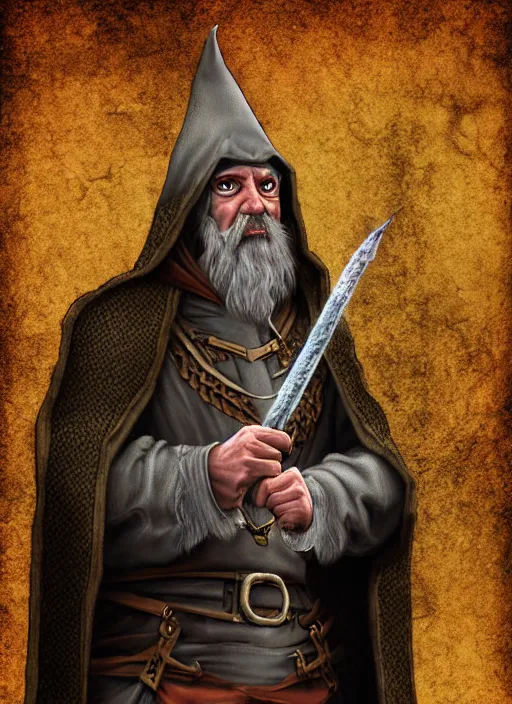 Image similar to highly detailed, hyper realistic wizard with a dungeon background by wizardofbarge
