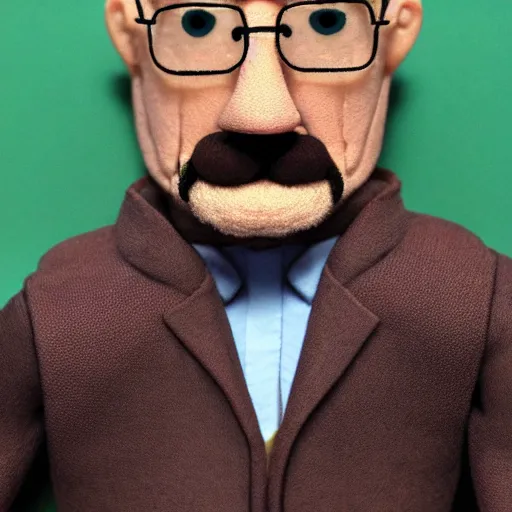 Image similar to walter white from breaking bad as a muppet