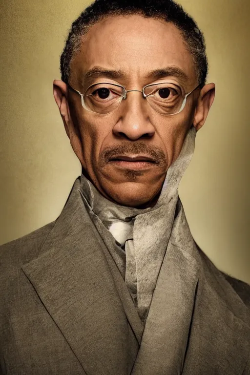 Image similar to portrait of Giancarlo Esposito as Lord Farquaad, breaking bad theme, royalty, highend, elegant, superficial, close-up, sigma male, rule of thirds, victorian painting, award winning photo, highly detailed features, raining, ethereal lighting, castle backdrop, masterpiece