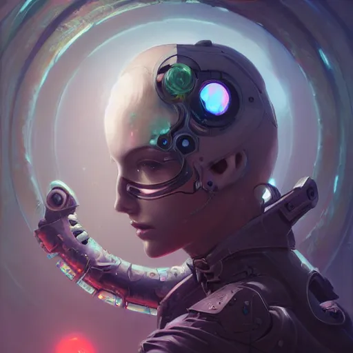 Image similar to portrait of a beautiful cybernetic hex, cyberpunk concept art by pete mohrbacher and seb mckinnon and beksinski and josan gonzales, digital art, highly detailed, intricate, sci-fi, sharp focus, Trending on Artstation HQ, deviantart, unreal engine 5, 4K UHD image