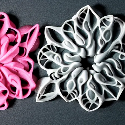 Image similar to delicious 3d printed candy sugars making fractal patterns out of printed sugar