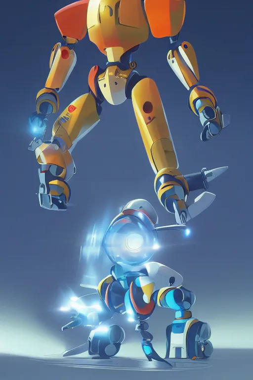 Image similar to metabots medabots medarotto medarot robot minimalist comics, behance hd by jesper ejsing, by rhads, makoto shinkai and lois van baarle, ilya kuvshinov, rossdraws global illumination ray tracing hdr radiating a glowing aura