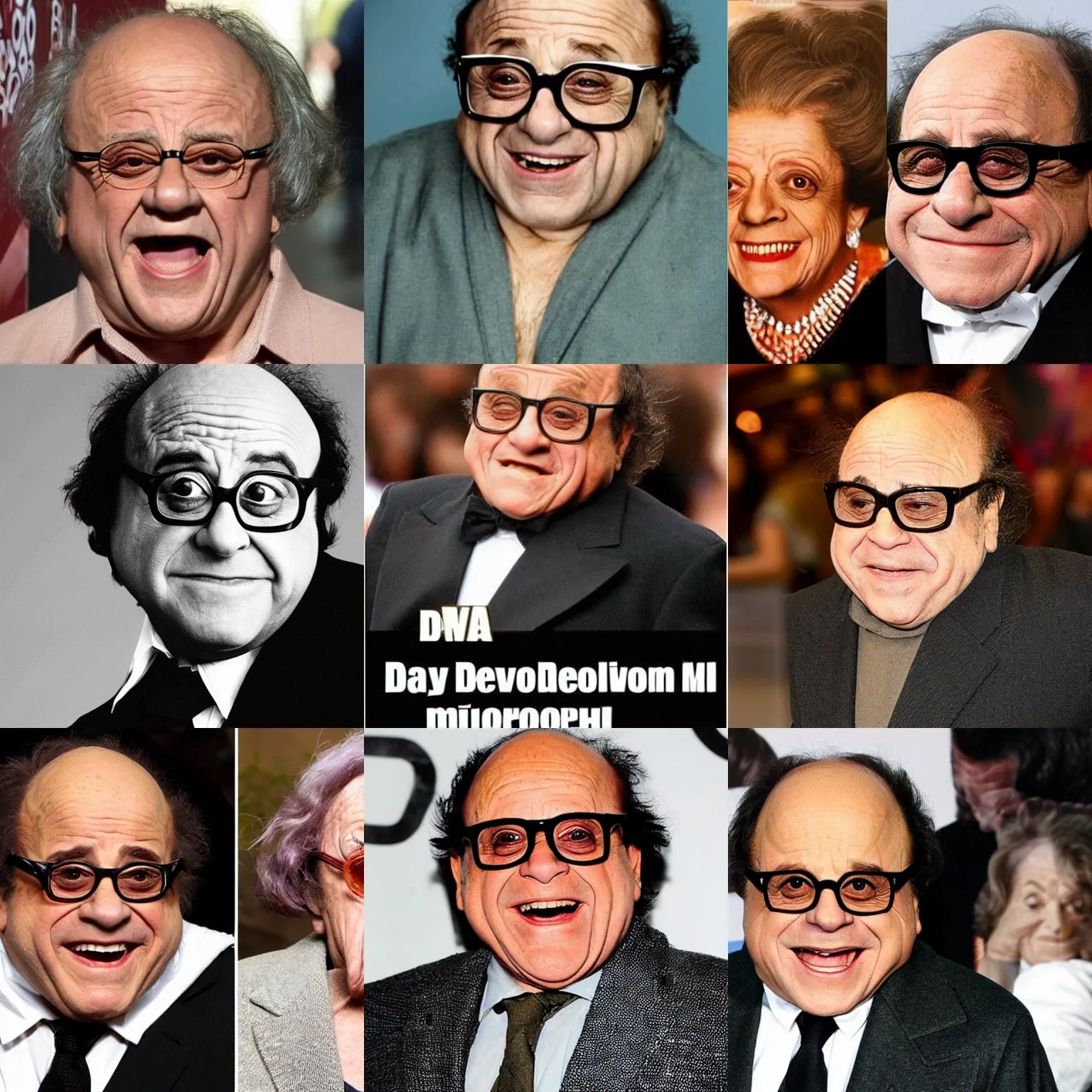 Prompt: danny devito merged with maggie smith