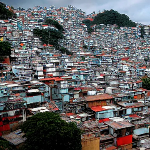 Image similar to san paulo favelas in a ciberpunk style