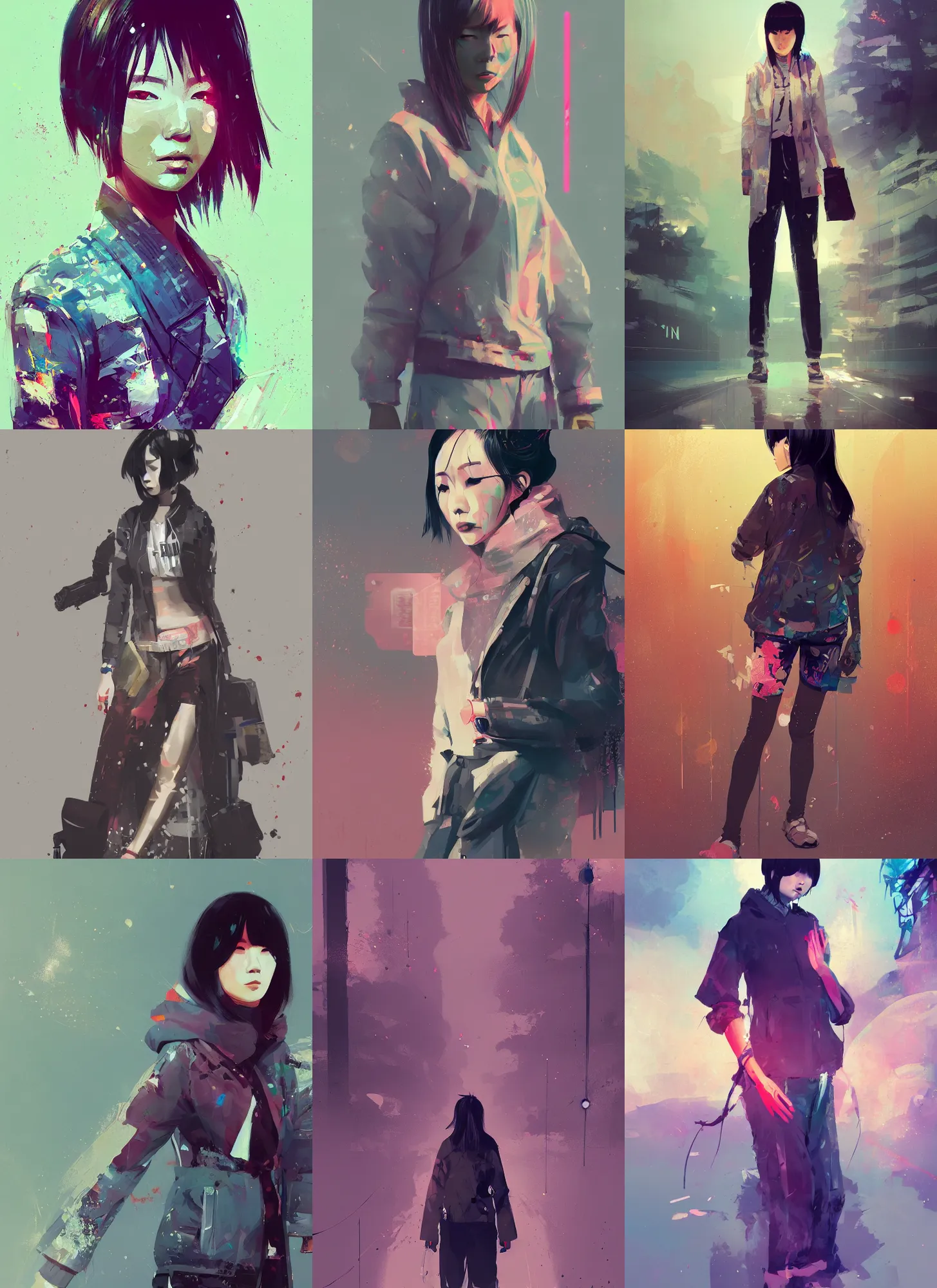 Prompt: a beautiful digital painting art of a full body portrait of a japanese female tokyo drifter, artwork by ismail inceoglu, trending on artstation