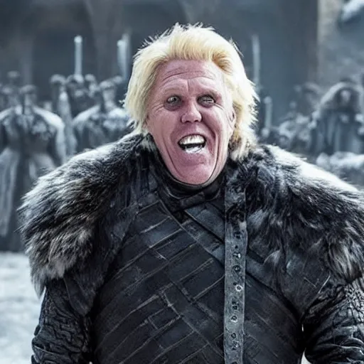 Image similar to gary busey as a villain in game of thrones