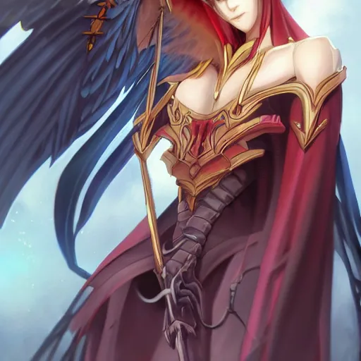 Image similar to portrait of azrael the angel of death, anime fantasy illustration by tomoyuki yamasaki, kyoto studio, madhouse, ufotable, trending on artstation