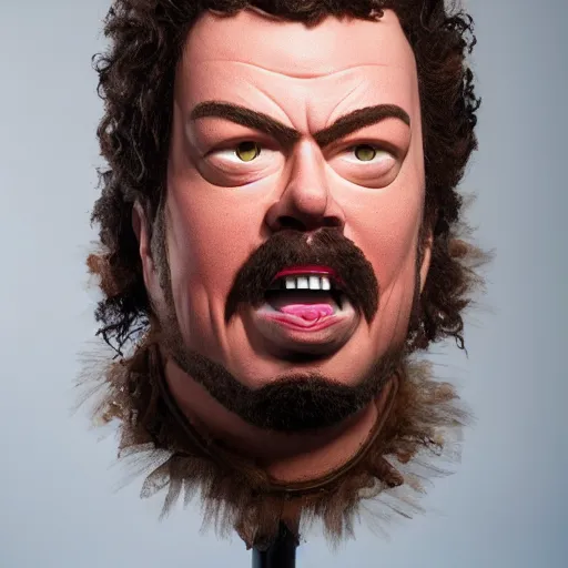 Image similar to animatronic Danny McBride, exposed wires, photo, Stan Winston studios, detailed, 4k