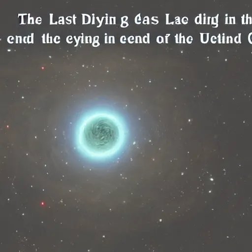 Image similar to the last dying star at the end of the universe