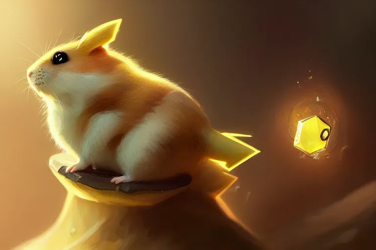 Prompt: photography of pikachu hamster, deep focus, d & d, intricate, elegant, highly detailed, digital painting, artstation, concept art, matte, sharp focus, illustration, hearthstone, art by artgerm and greg rutkowski and alphonse mucha