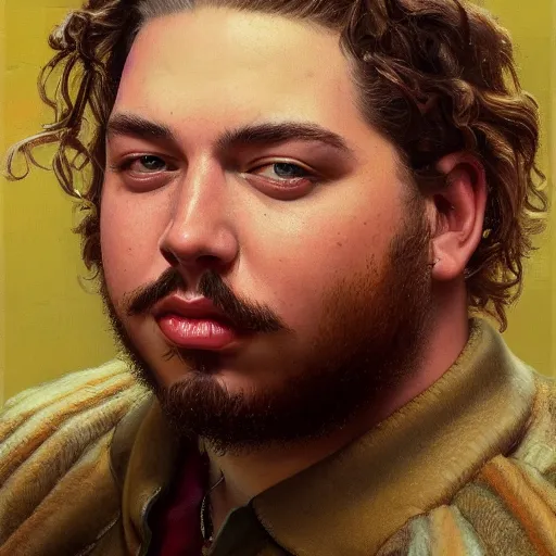 Prompt: epic portrait of post malone, detailed, digital painting, artstation, concept art, donato giancola, joseph christian leyendecker, wlop, boris vallejo, breathtaking, high details, extremely detailed, establishing shot, artistic, hyper realistic, octane render