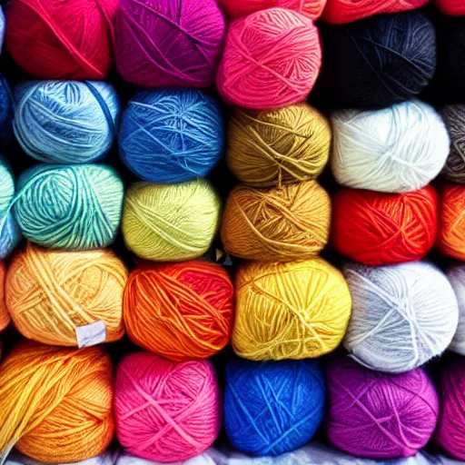 Prompt: a lot of yarn