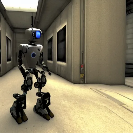 Image similar to A robot in Half-Life 2