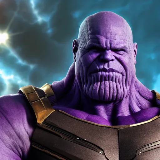 Prompt: thanos doing a selfie.