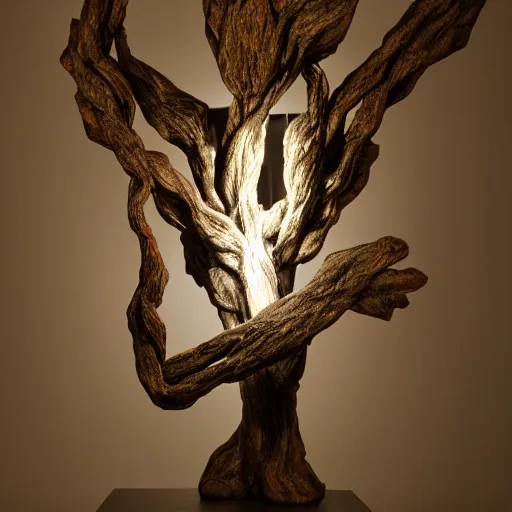 Image similar to modern art, abstract sculpture, groot, moma, studio light, 8 k