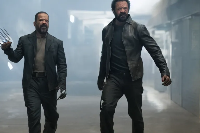 Prompt: film still of Jeffery Wright as wolverine in new X-men movie, 4k