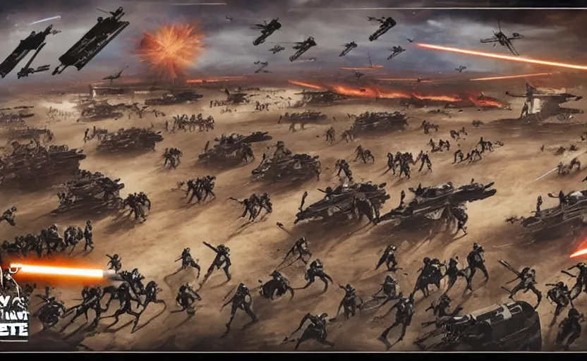 Image similar to liberty leading the people, battle of geonosis, french revolution, jedi, tie fighters, x - wings