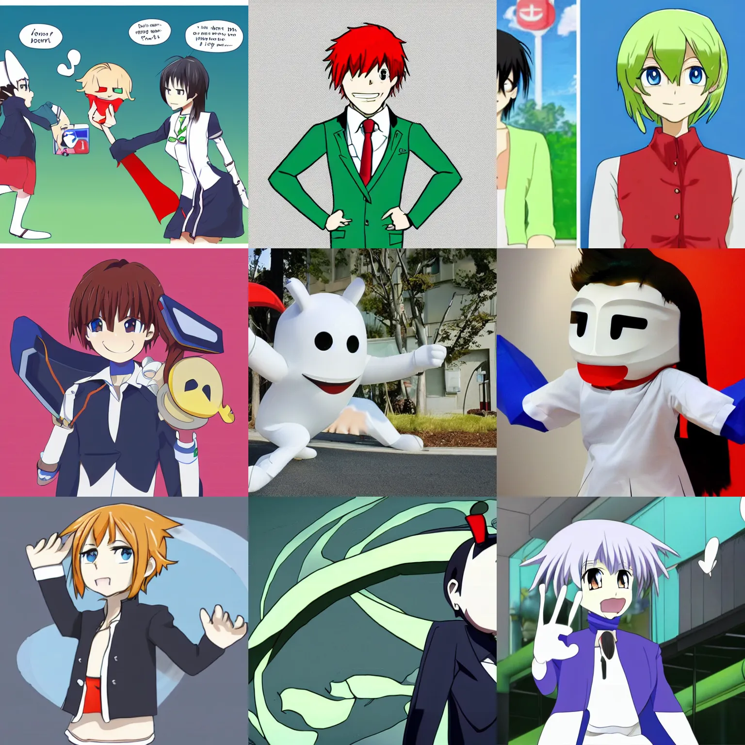 Prompt: google as a anthropomorphic person, google - shaped anime