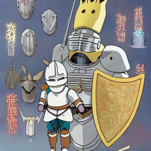 Image similar to a knight in armor studio ghibli