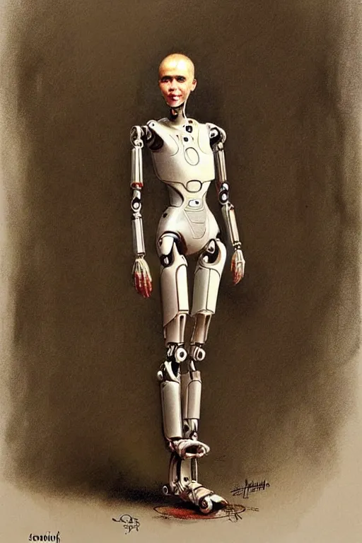 Image similar to humanoid robot from ex machina, by jean - baptiste monge