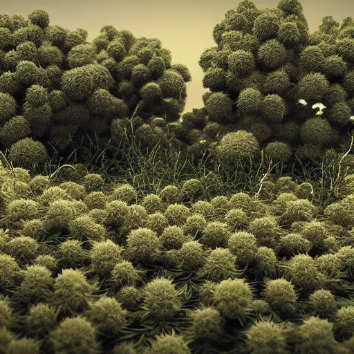 Prompt: room full of weed, landscape, highly detailed, sharp focus, octane render, illustration, 8k