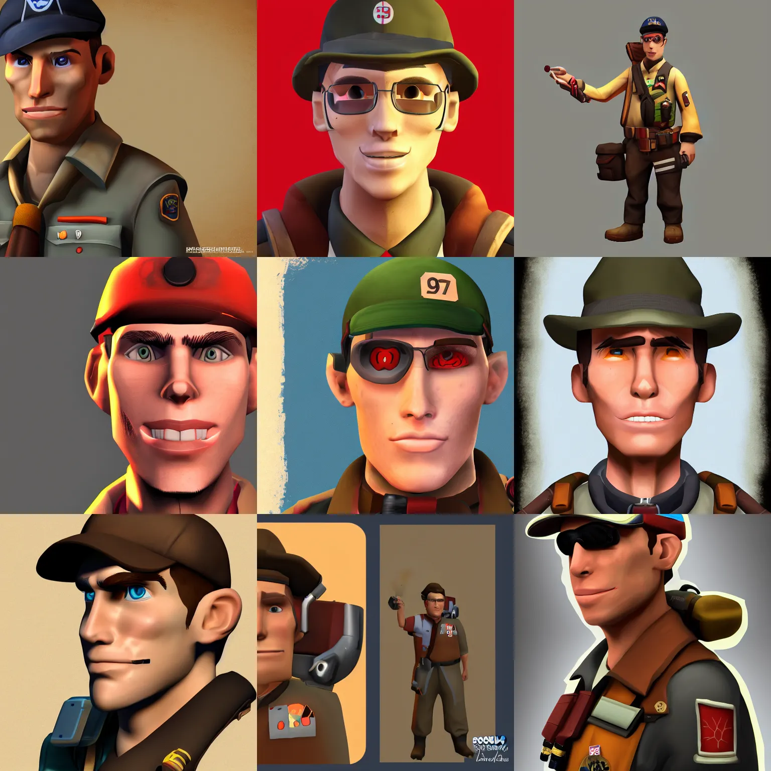 Prompt: portrait of jerma985 as the scout from tf2, gaming, detailed, 4k