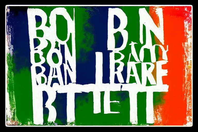 Prompt: born under a bad sign, good luck and trouble are my only friends, colors orange, white!!, dark green, dark blue