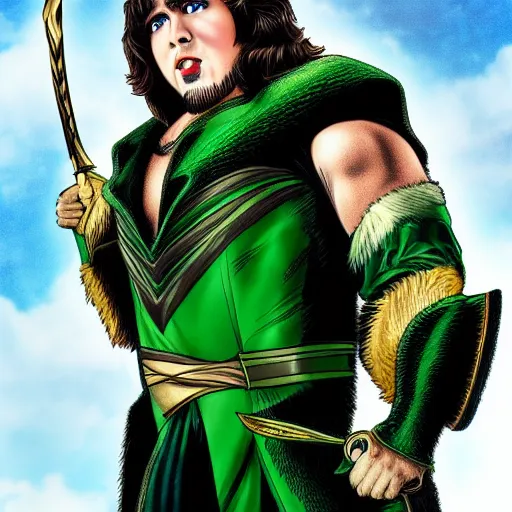 Image similar to Jon Tron as loki in the avengers, hyperrealistic