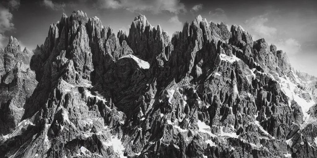 Image similar to photography of a mountain getting destroyed by roots, dolomites, alpine, detailed intricate insanely detailed octane render, 8k artistic 1920s photography, photorealistic, chiaroscuro, hd, by David Cronenberg, Raphael, Caravaggio