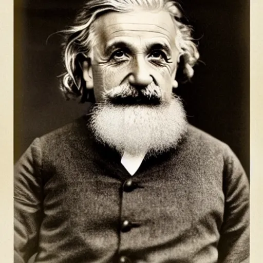 Prompt: bearded albert einstein