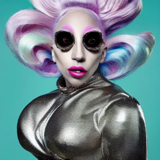 Image similar to lady gaga artpop act 2 album cover shot by nick knight, full body, artpop, jeff koons, canon, highly realistic. high resolution. highly detailed. dramatic. 8 k. 4 k.