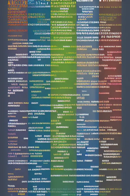 Image similar to a collection of prisms of all the chemical elements in the world, infographic