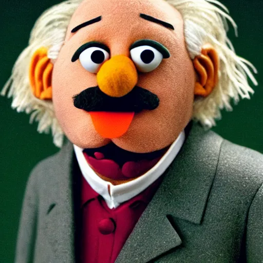 Image similar to Einstein as a Muppet.