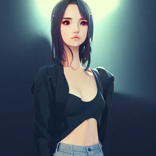 Image similar to a beautiful young japanese natalie portman alluring instagram model in crop top, by guweiz and wlop and ilya kuvshinov and artgerm and makoto shinkai and studio ghibli, symmetrical eyes, aesthetic, gorgeous, stunning, alluring, attractive, artstation, deviantart, pinterest, digital art