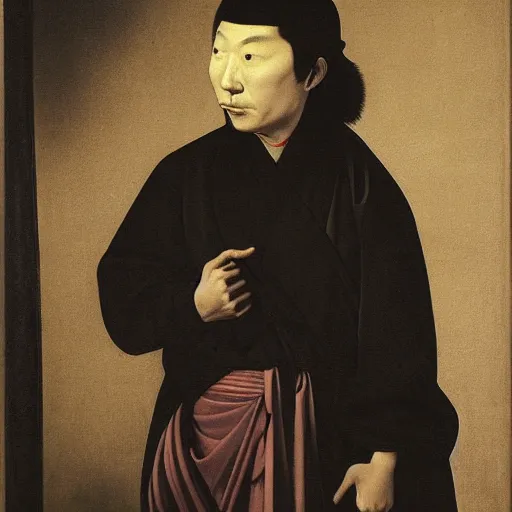 Image similar to tatsuro yamashita, portrait, by caravaggio